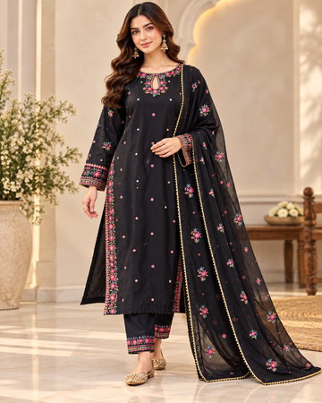 JOHANA 3PC EMBROIDERED DRESS