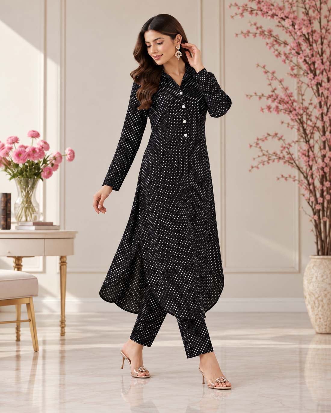 POLKA DOTS CORD SET