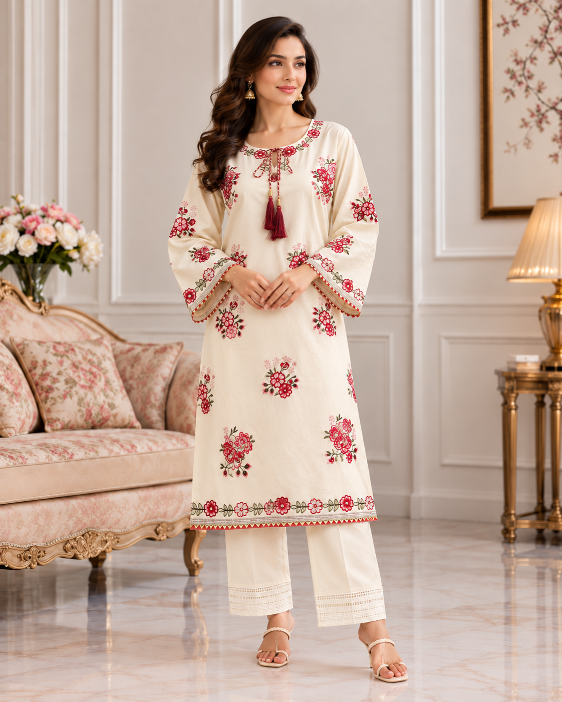 MEER 2PC EMBROIDERED DRESS