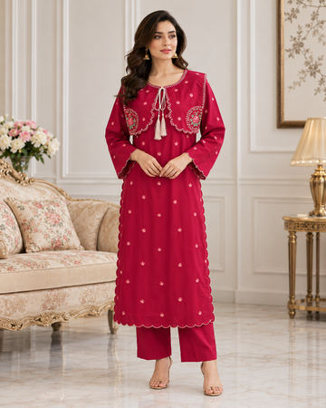 ROSELLE 3PC EMBROIDERED DRESS